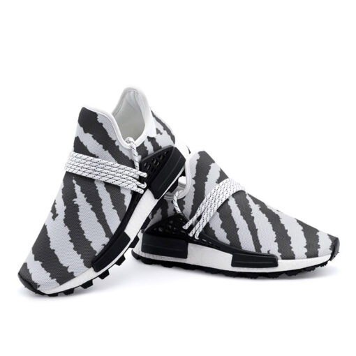 Gray Zebra Mesh Sneakers