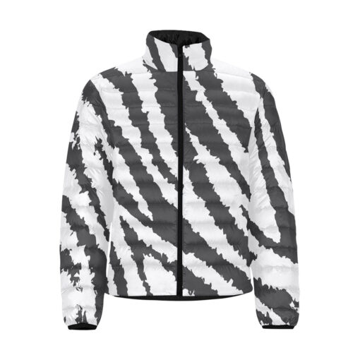 Gray Zebra Men's Padded Jacket