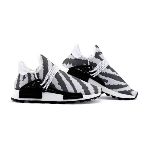 Gray Zebra Mesh Sneakers - Image 3