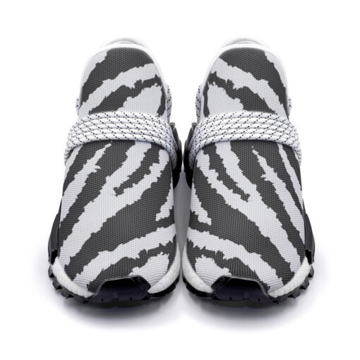 Gray Zebra Mesh Sneakers - Image 4