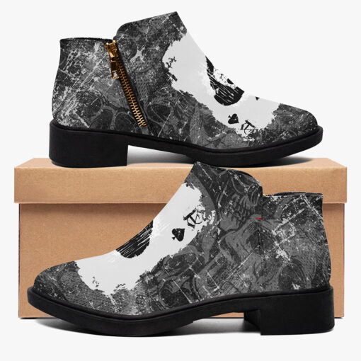 Grunge Spade Skull Fashion Boots - Image 2