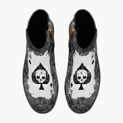 Grunge Spade Skull Fashion Boots - Image 7