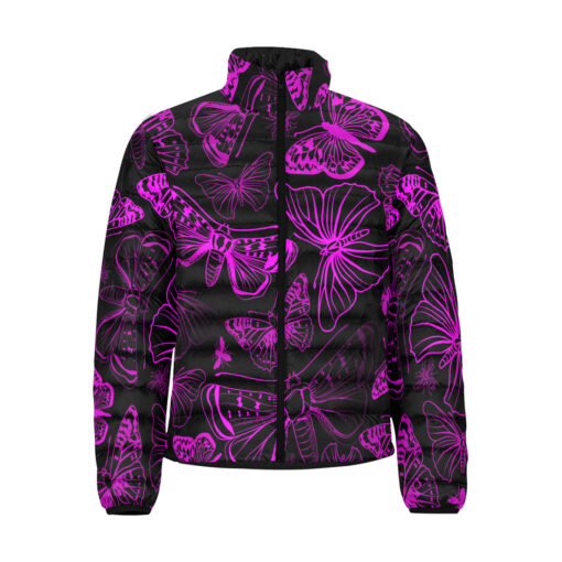 Pink Butterflies Men's Padded Jacket