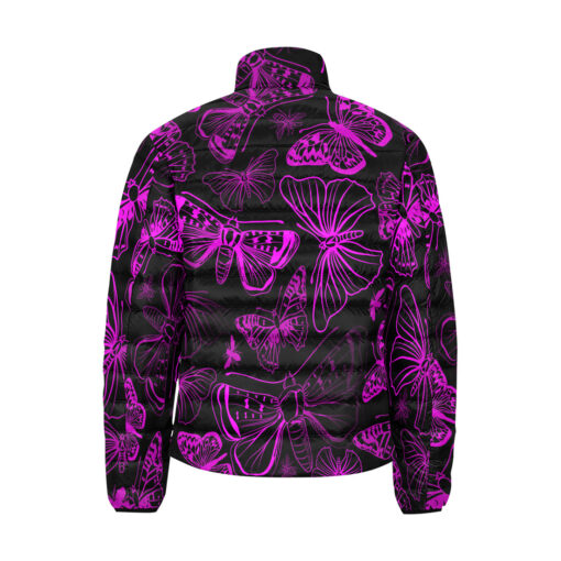 Pink Butterflies Men's Padded Jacket - Image 2