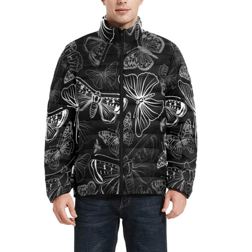 White Butterflies Men's Padded Jacket - Image 3