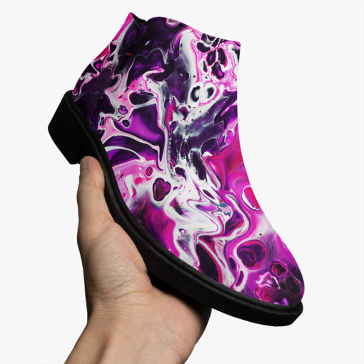 Purple Acrylic Marble Fashion Boots - Image 3