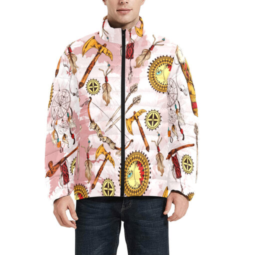 Ethnic American Art Men's Padded Jacket - Image 3