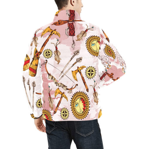 Ethnic American Art Men's Padded Jacket - Image 4