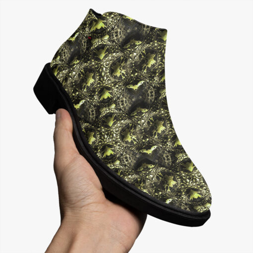 Green Alligator Texture Fashion Boots - Image 3