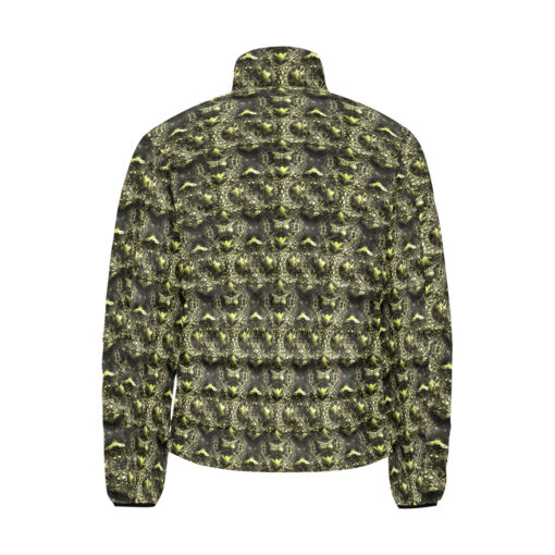 Green Alligator Texture Men's Padded Jacket - Image 2