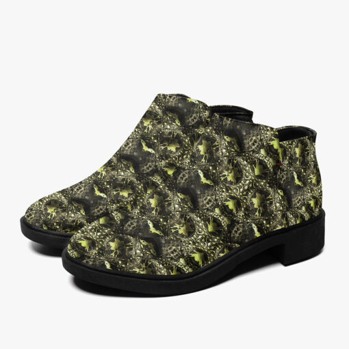 Green Alligator Texture Fashion Boots - Image 5