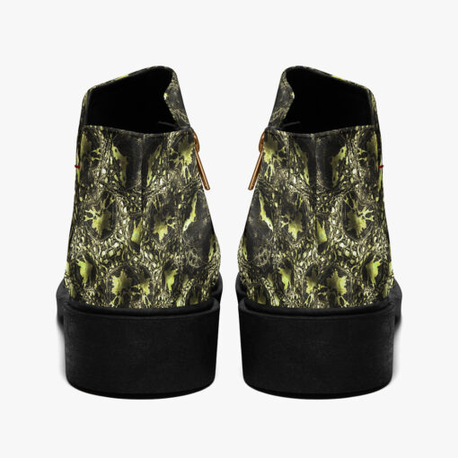 Green Alligator Texture Fashion Boots - Image 6