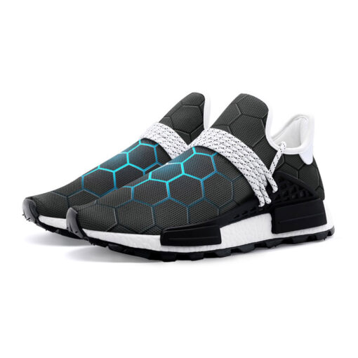 Dark Gray Hexagons Mesh Sneakers - Image 2