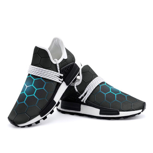 Dark Gray Hexagons Mesh Sneakers