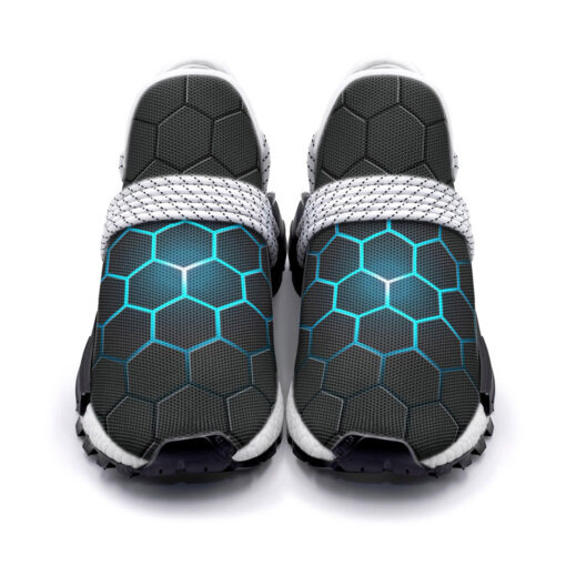 Dark Gray Hexagons Mesh Sneakers - Image 4