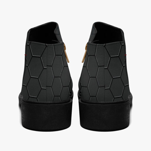 Dark Gray Hexagons Fashion Boots - Image 6