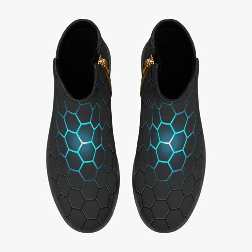 Dark Gray Hexagons Fashion Boots - Image 7