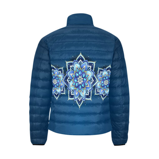 Blue Mandala Men's Padded Jacket - Image 2