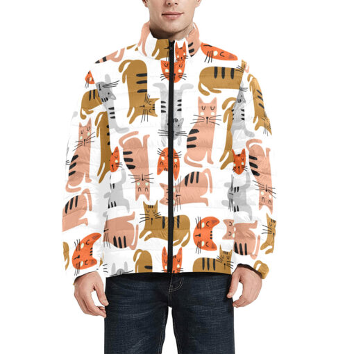 Colorful Kittens Men's Padded Jacket - Image 3