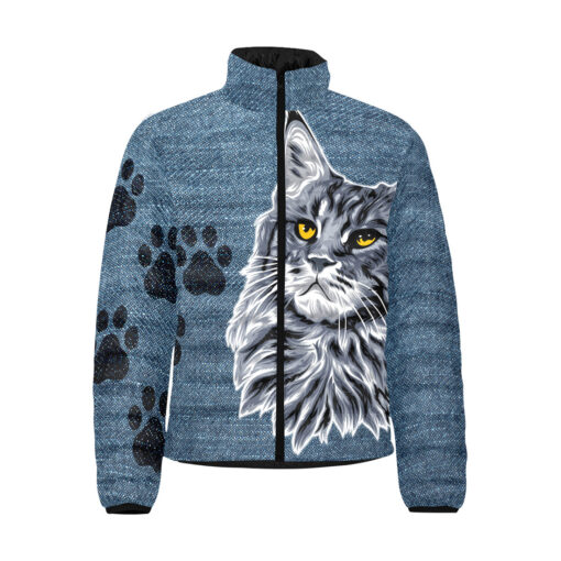 Maine Coon Cat Men's Padded Jacket