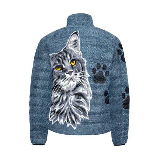 Maine Coon Cat Men's Padded Jacket - Image 2