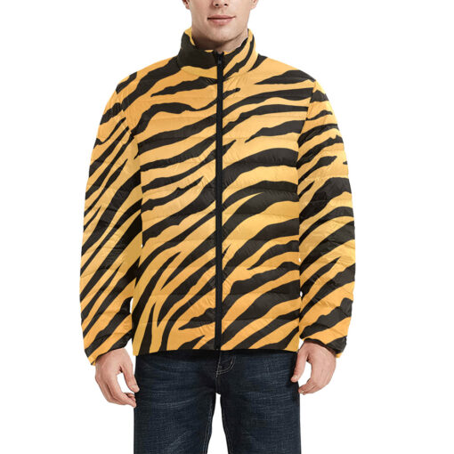 Tiger Animal Skin Men's Padded Jacket - Image 3