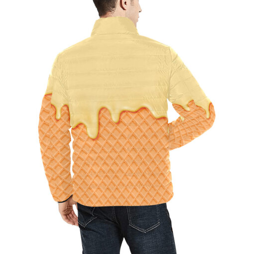 Waffle Melting Cream Men's Padded Jacket - Image 4