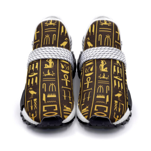 Ancient Egyptian Hieroglyphs Mesh Sneakers - Image 4