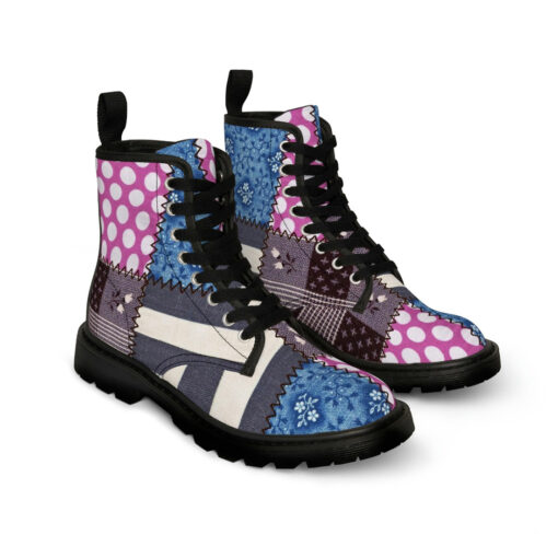 Cloth Patchwork Unisex Canvas Boots