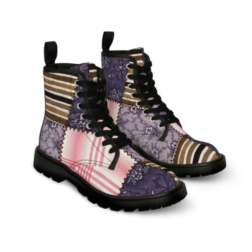 Cloth Patchwork Unisex Canvas Boots