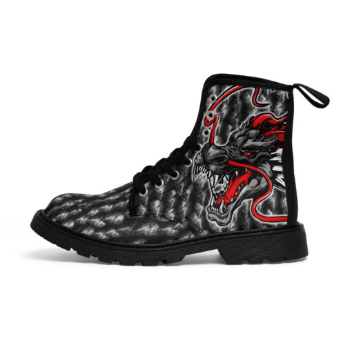 Fantasy Dragon Head Unisex Canvas Boots - Image 2