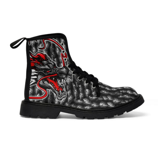 Fantasy Dragon Head Unisex Canvas Boots - Image 3