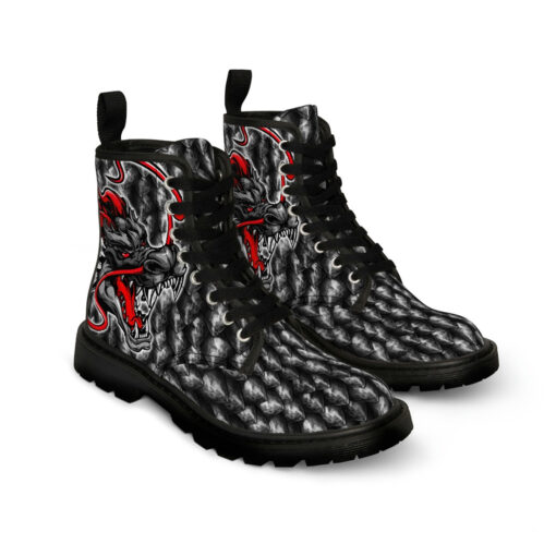 Fantasy Dragon Head Unisex Canvas Boots