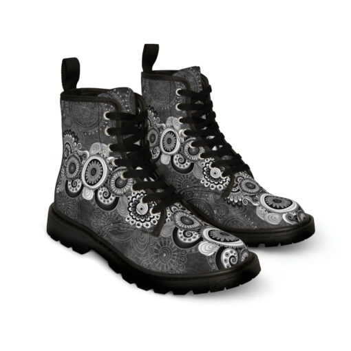 Henna Paisley Mehndi Style Unisex Canvas Boots