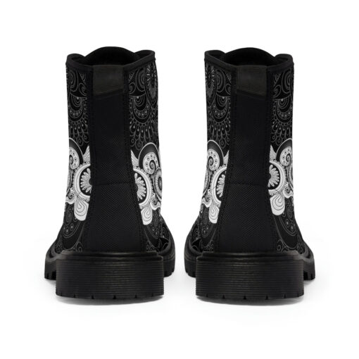 Paisley Henna Mehndi Ornament Unisex Canvas Boots - Image 5