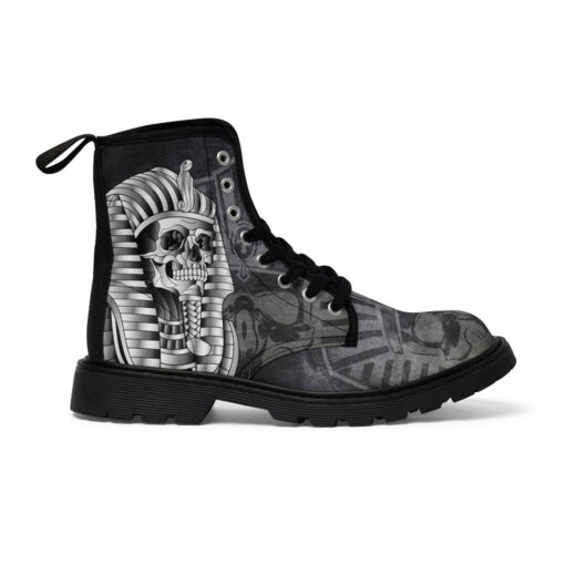 Skull Pharaoh Mask Unisex Canvas Boots - Image 3