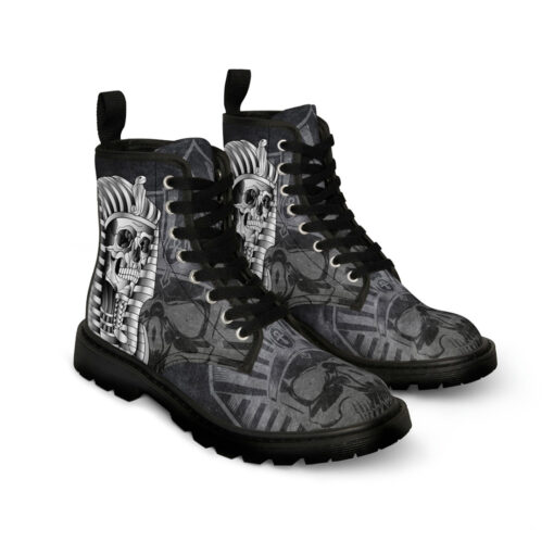 Skull Pharaoh Mask Unisex Canvas Boots