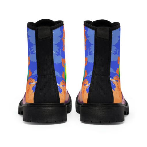 Multicolored Chameleon Unisex Canvas Boots - Image 5