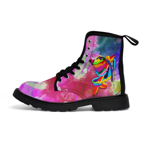 Tree Frog Multicolor Unisex Canvas Boots - Image 2