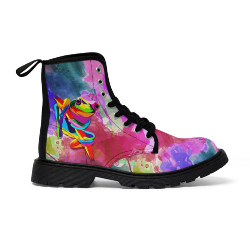 Tree Frog Multicolor Unisex Canvas Boots - Image 3