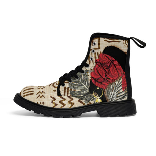 African Ethnic Head Tie Canvas Boots - Image 2