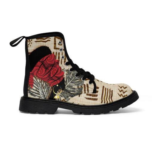 African Ethnic Head Tie Canvas Boots - Image 3