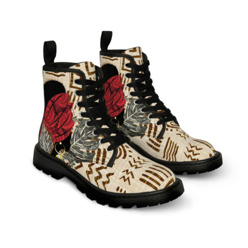 African Ethnic Head Tie Canvas Boots