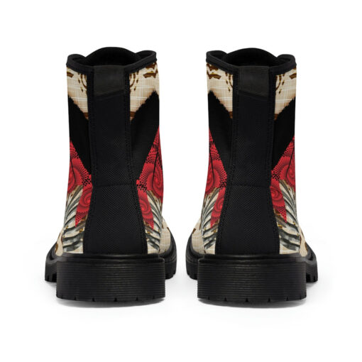 African Ethnic Head Tie Canvas Boots - Image 5