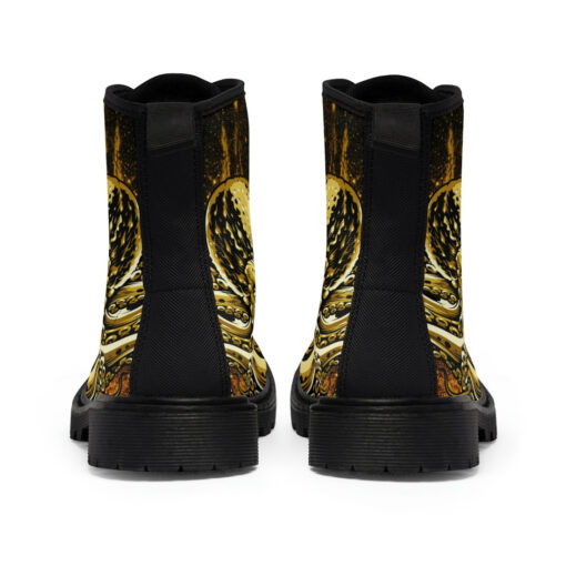 Golden Octopus Tentacles Canvas Boots - Image 5