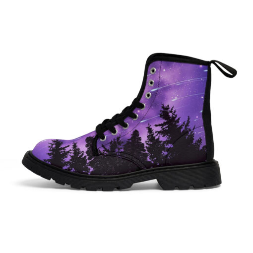 Dark Forest Meteor Shower Canvas Boots - Image 2