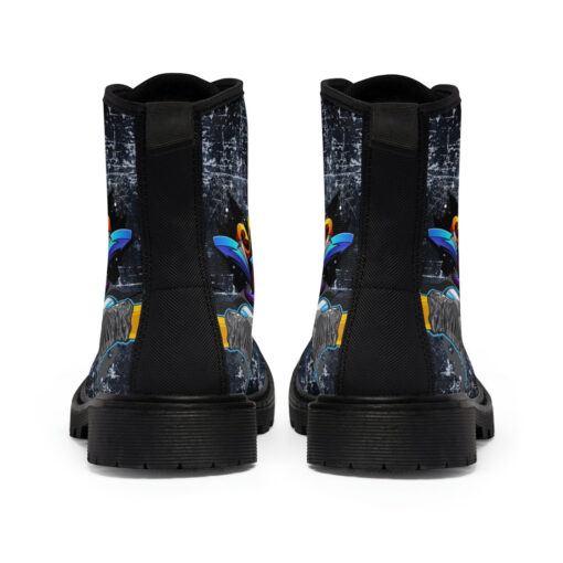 Colorful Graffiti Canvas Boots - Image 5