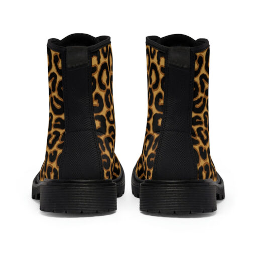 Stunning Leopard Canvas Boots - Image 5