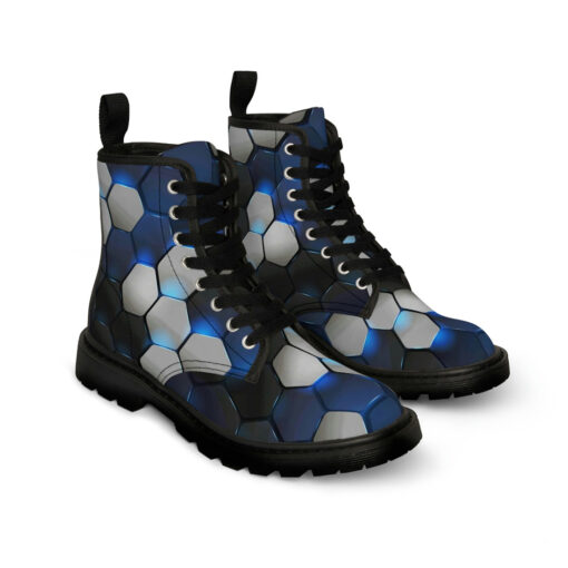 Hexagonal Modern Tech Canvas Boots