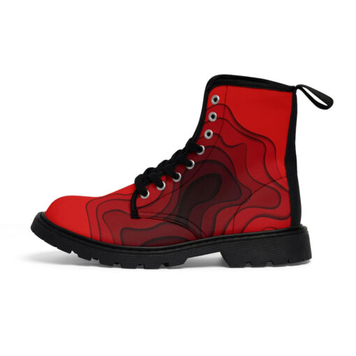 Red Waves Canvas Boots - Image 2